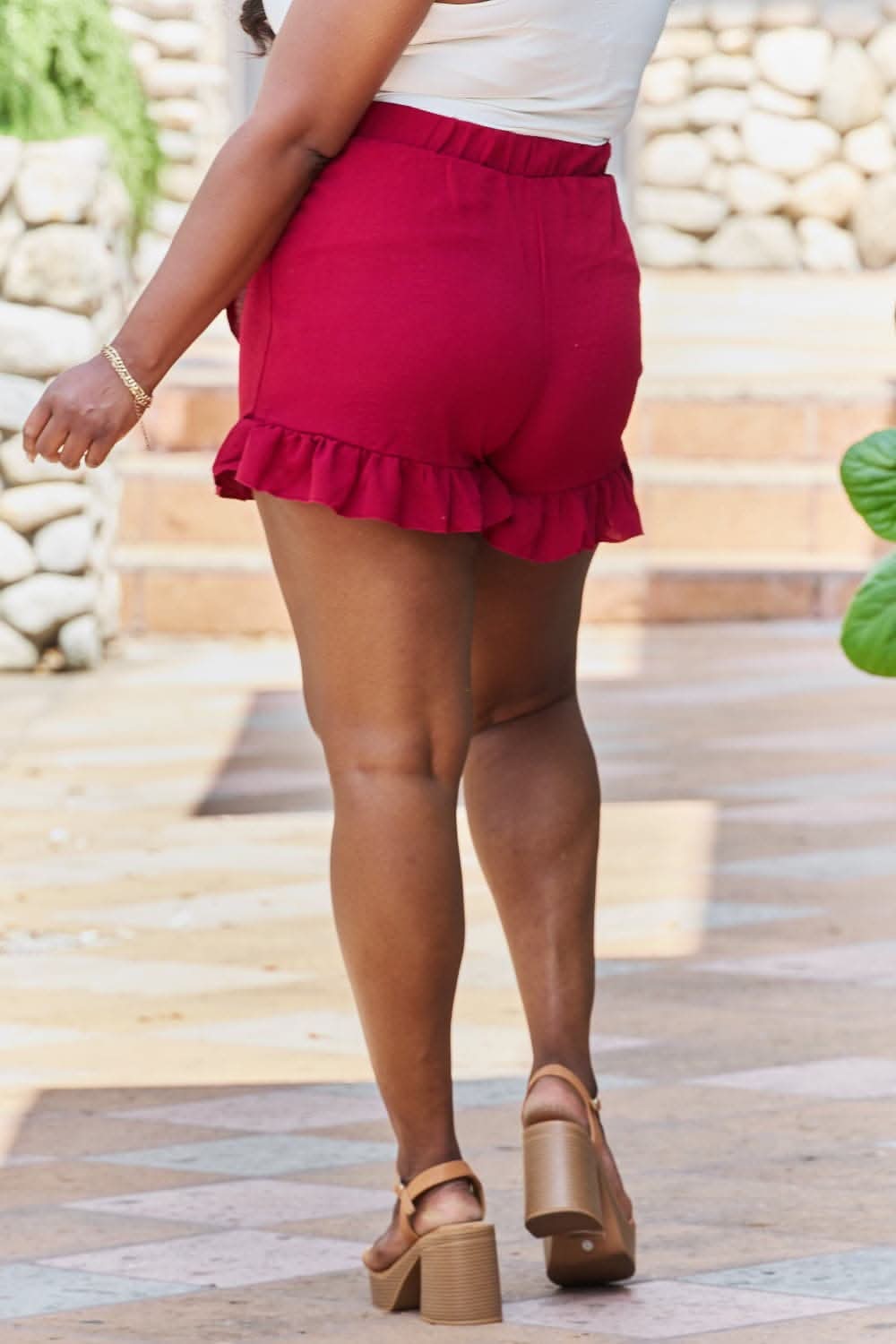 Chic plus size ruffled skort - Love Salve