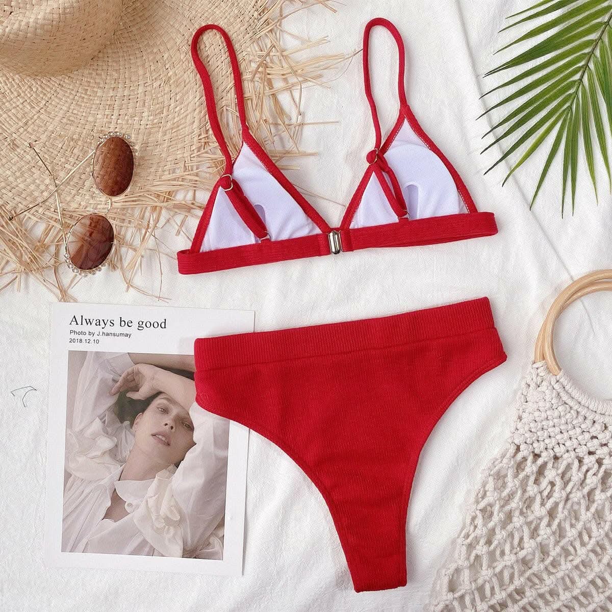 Chic ribbed bikini set with padding - Love Salve
