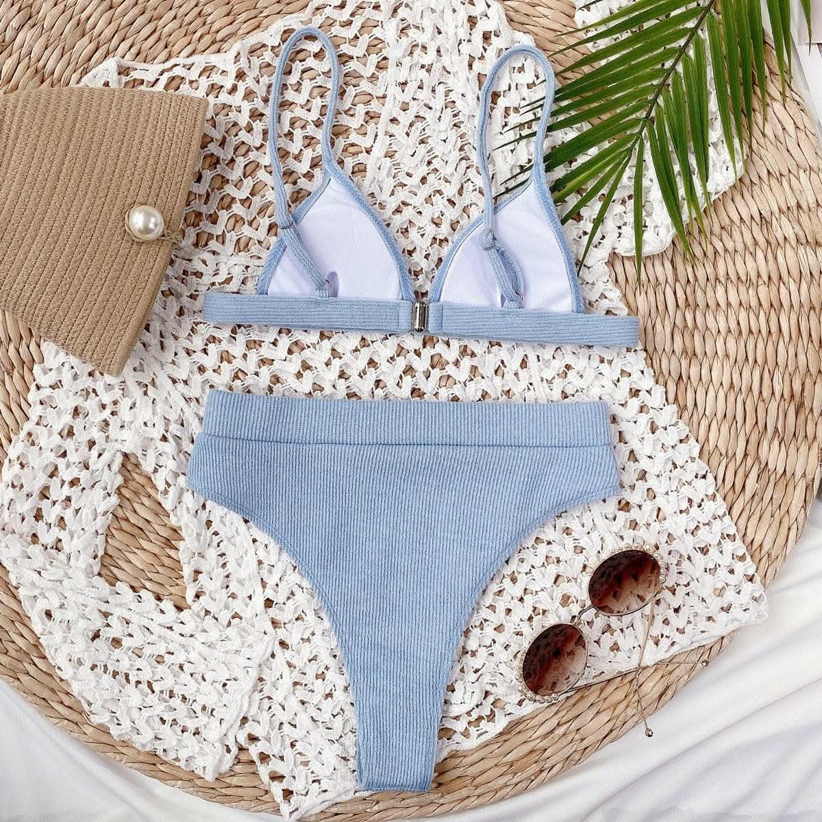 Chic ribbed bikini set with padding - Love Salve