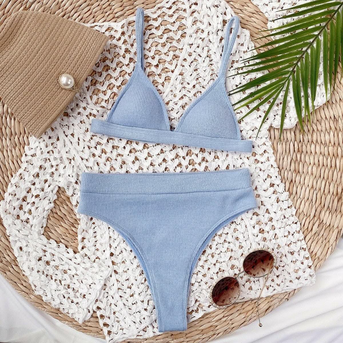 Chic ribbed bikini set with padding - Love Salve