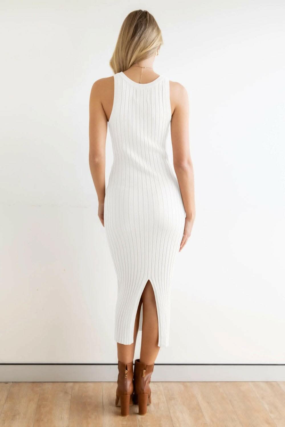 Chic ribbed sleeveless dress - Love Salve