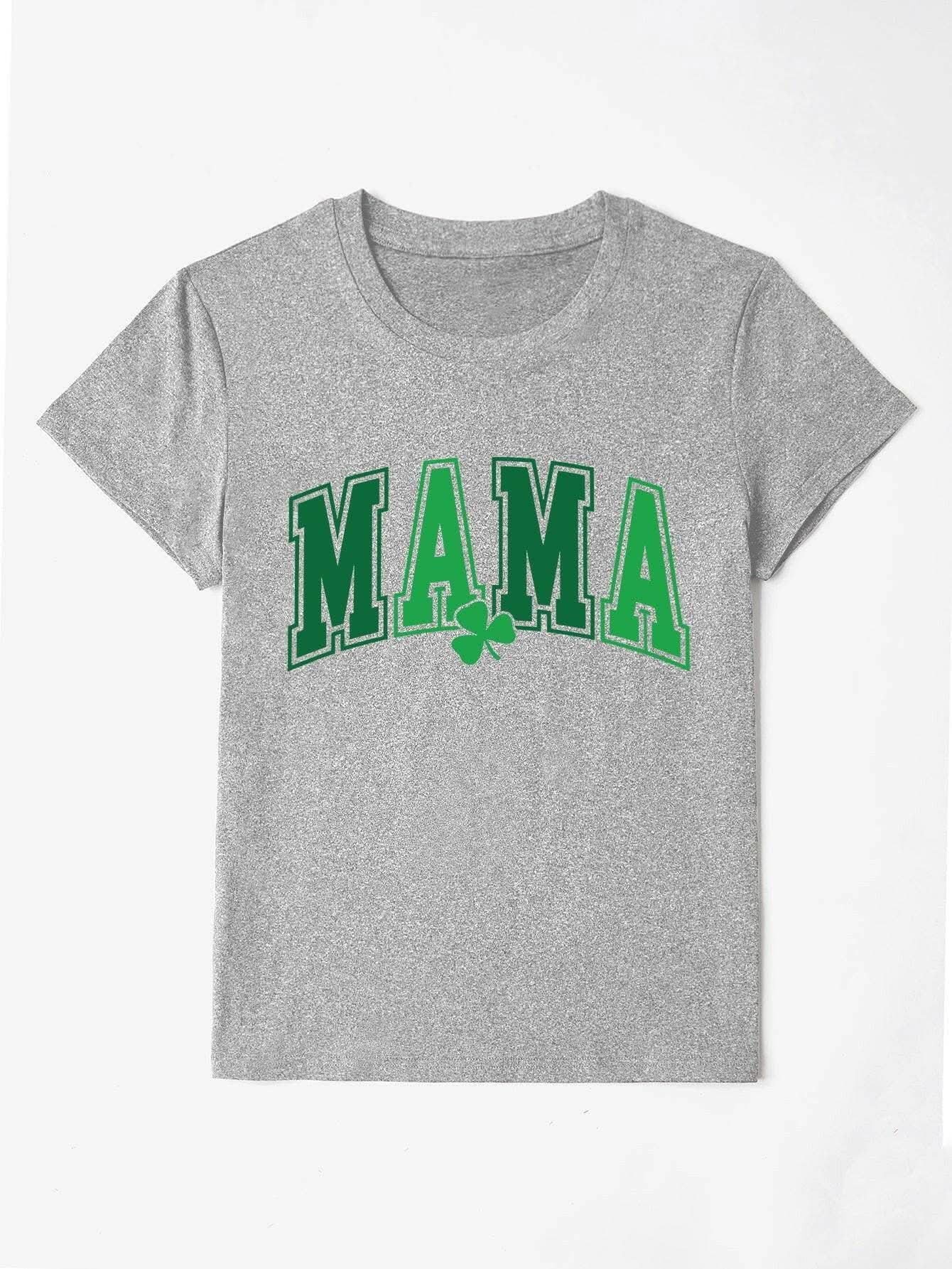 Chic round neck tee for moms