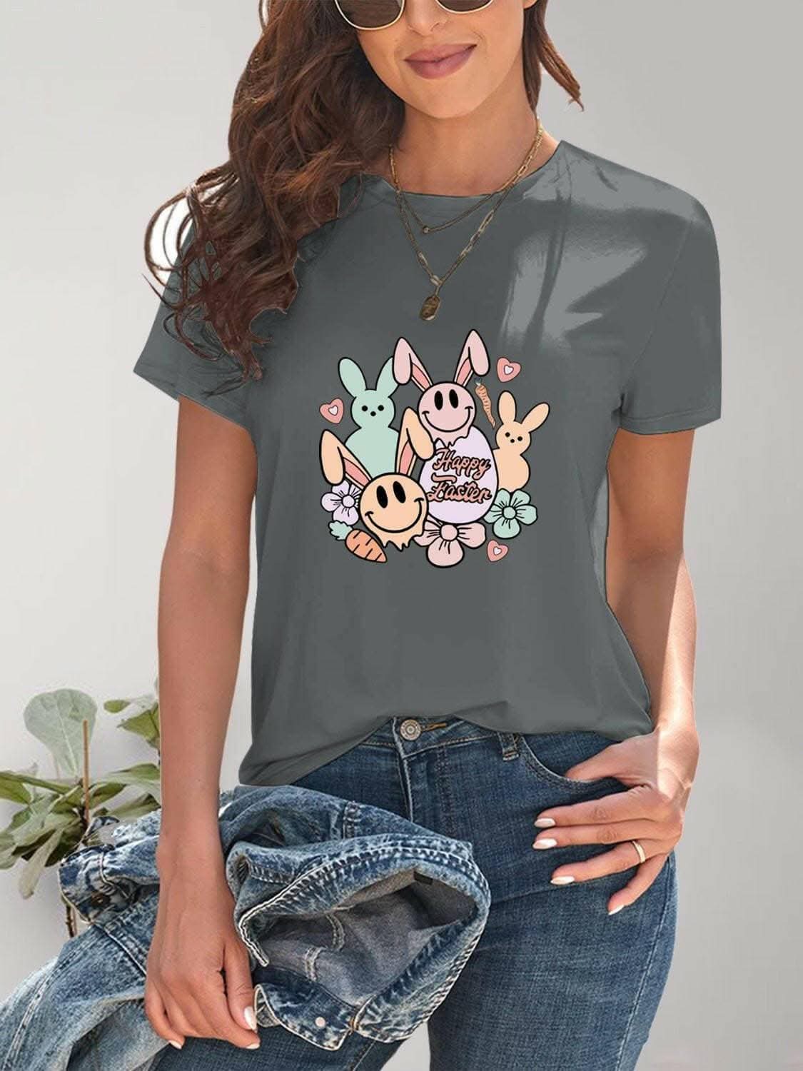 Chic sheer graphic tee for women
