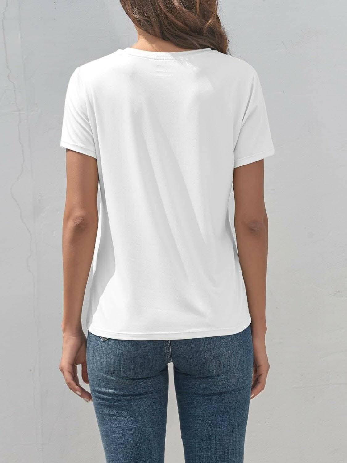 Chic sheer graphic tee for women