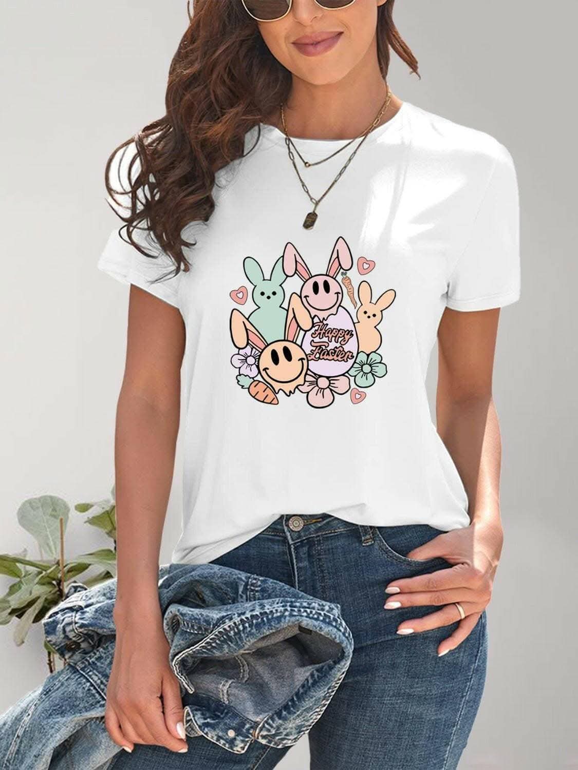 Chic sheer graphic tee for women