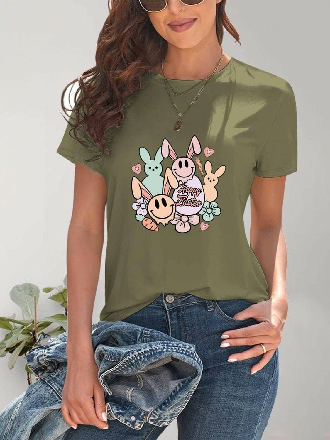 Chic sheer graphic tee for women