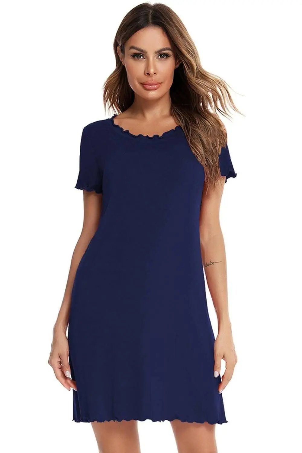 Chic short sleeve lounge dress - Love Salve