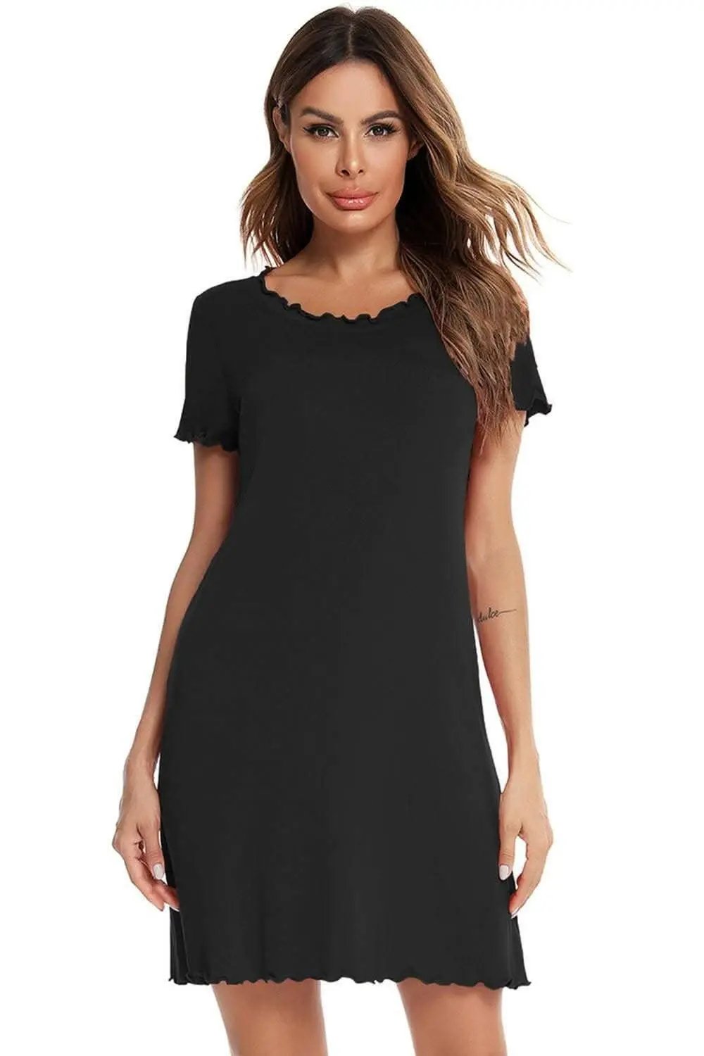 Chic short sleeve lounge dress - Love Salve
