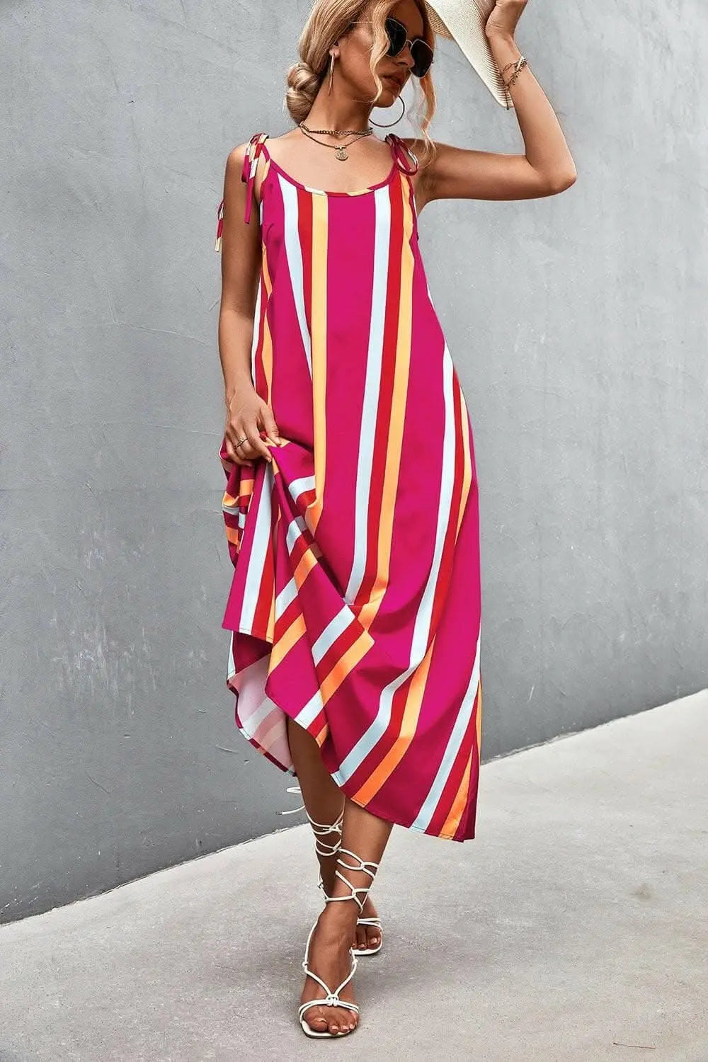 Chic sleeveless striped dress - Love Salve