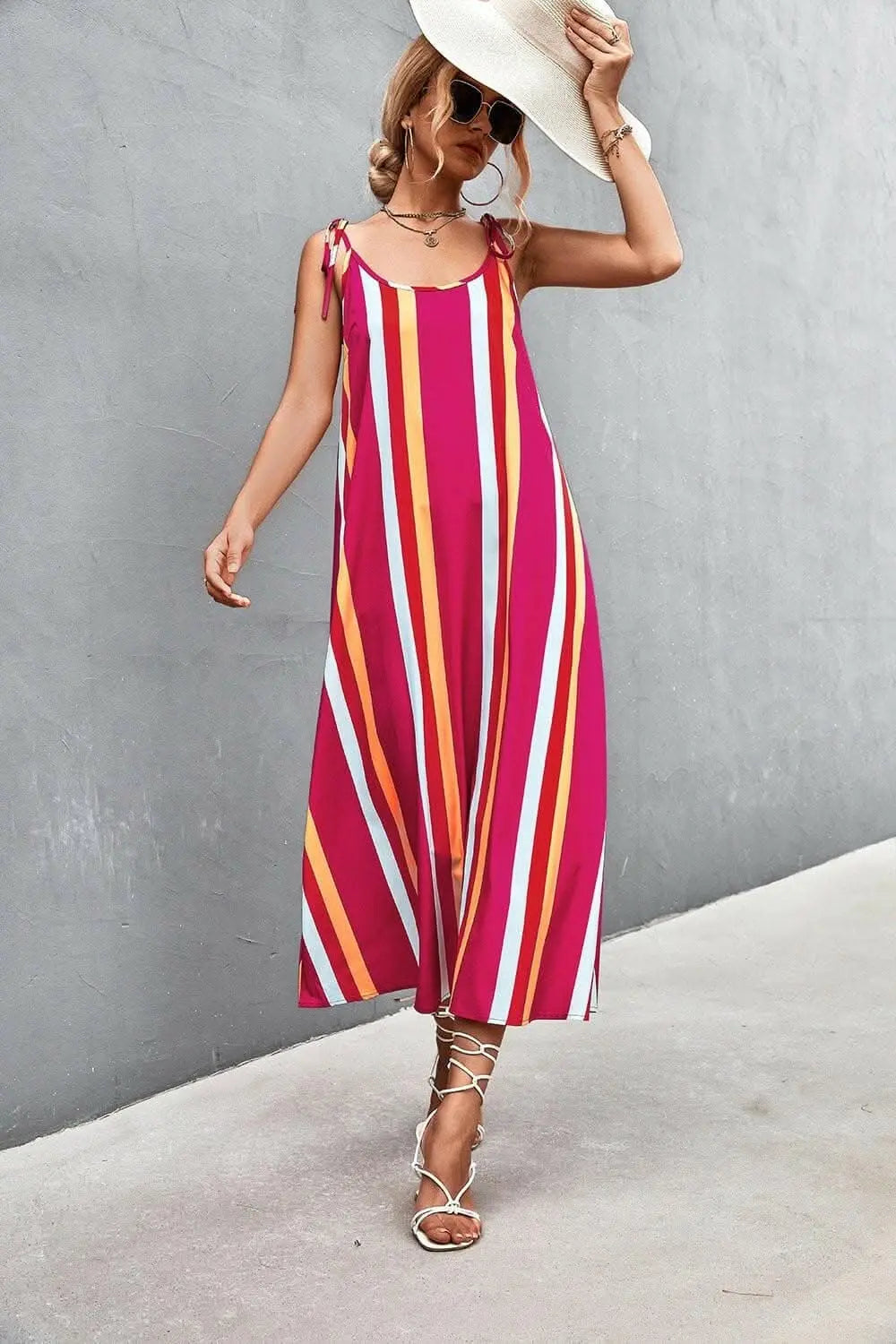 Chic sleeveless striped dress - Love Salve