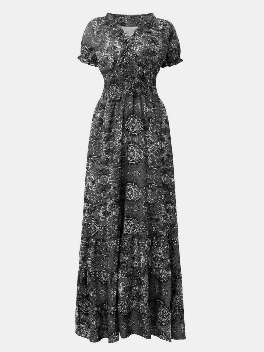 Chic smocked v-neck dress - Love Salve