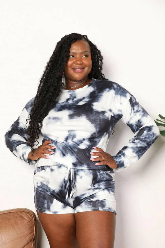Chic tie-dye lounge set for comfort - Love Salve