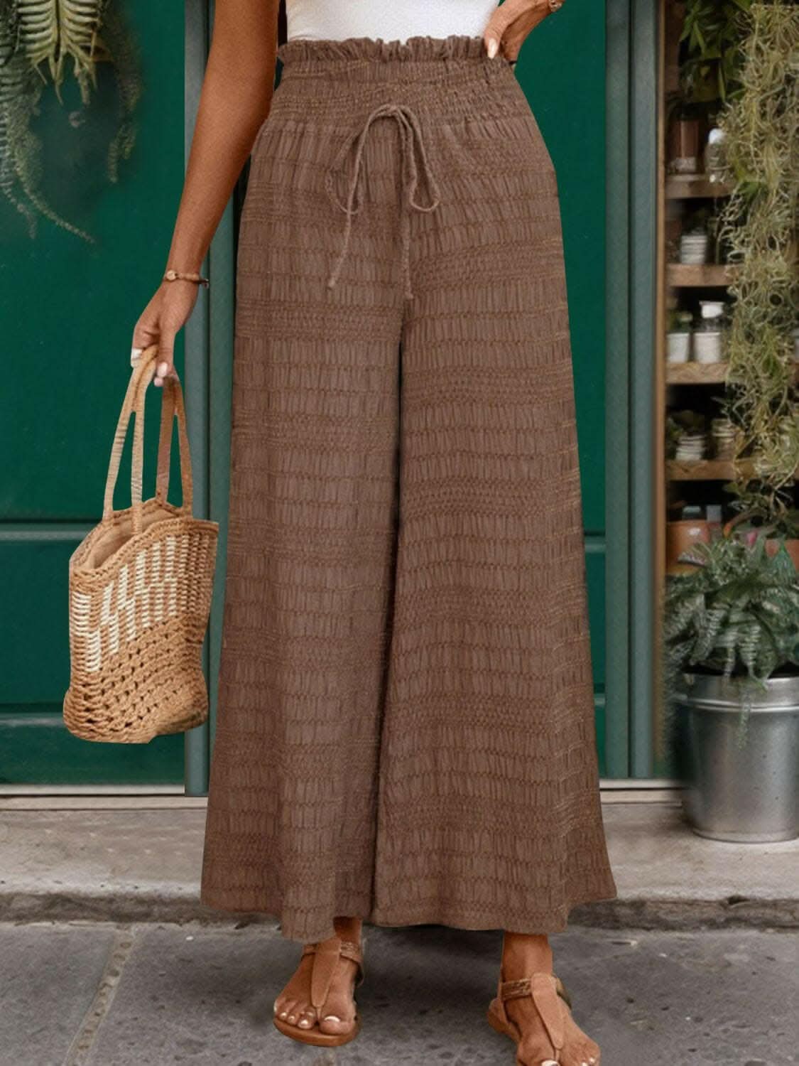 Chic tied wide leg pants - Love Salve