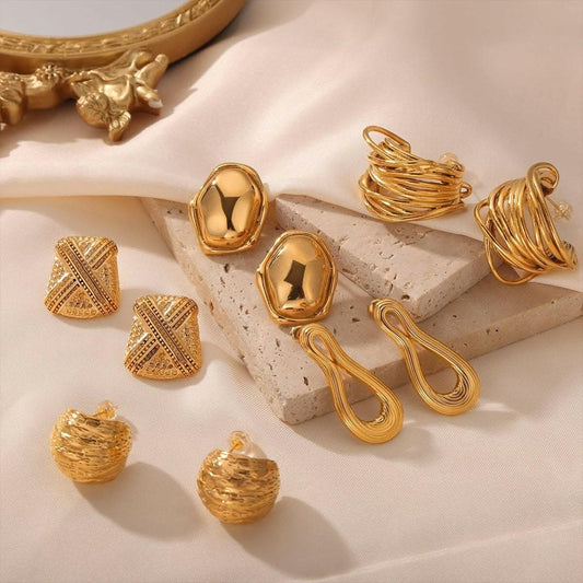 Chic titanium steel geometric earrings - Love Salve