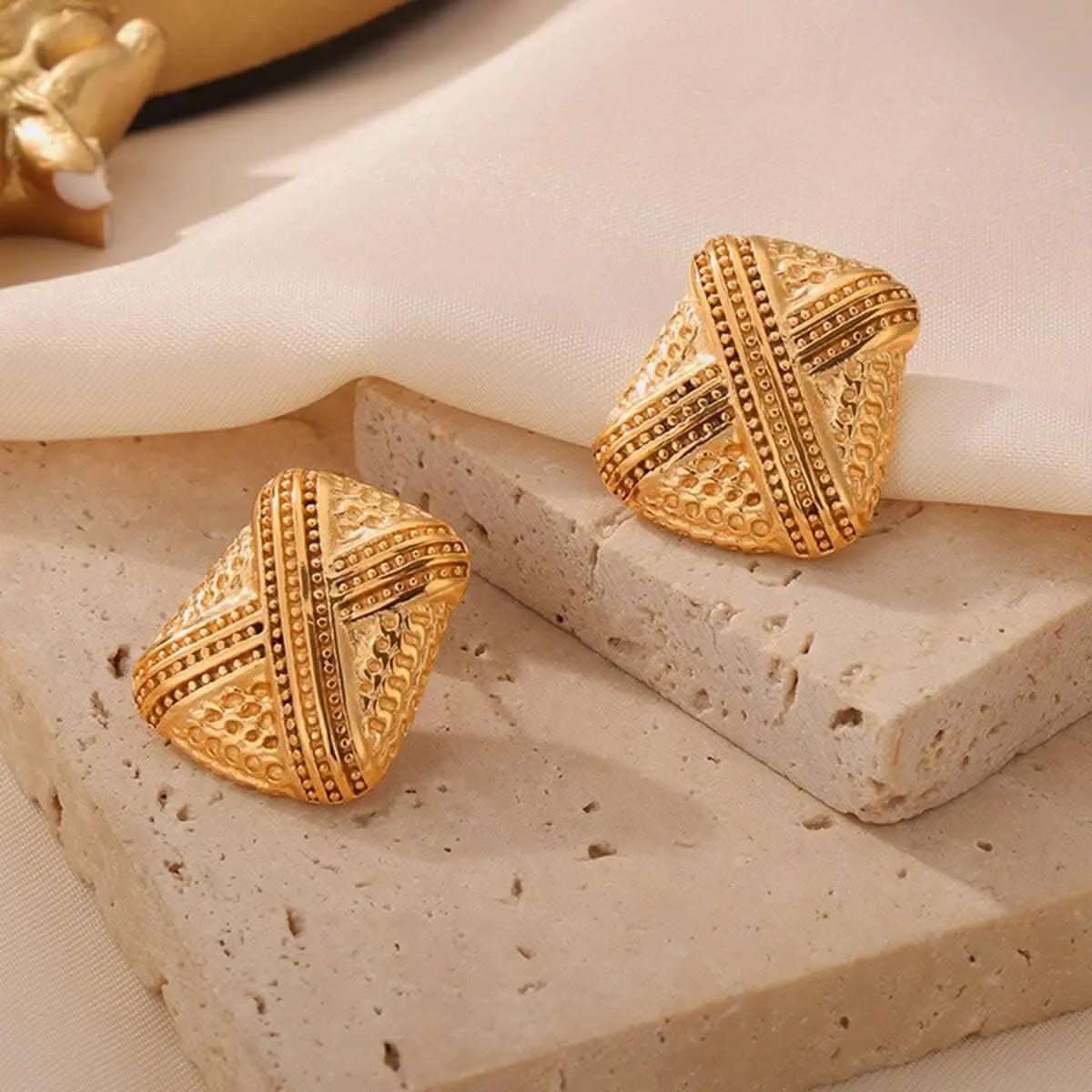 Chic titanium steel geometric earrings - Love Salve