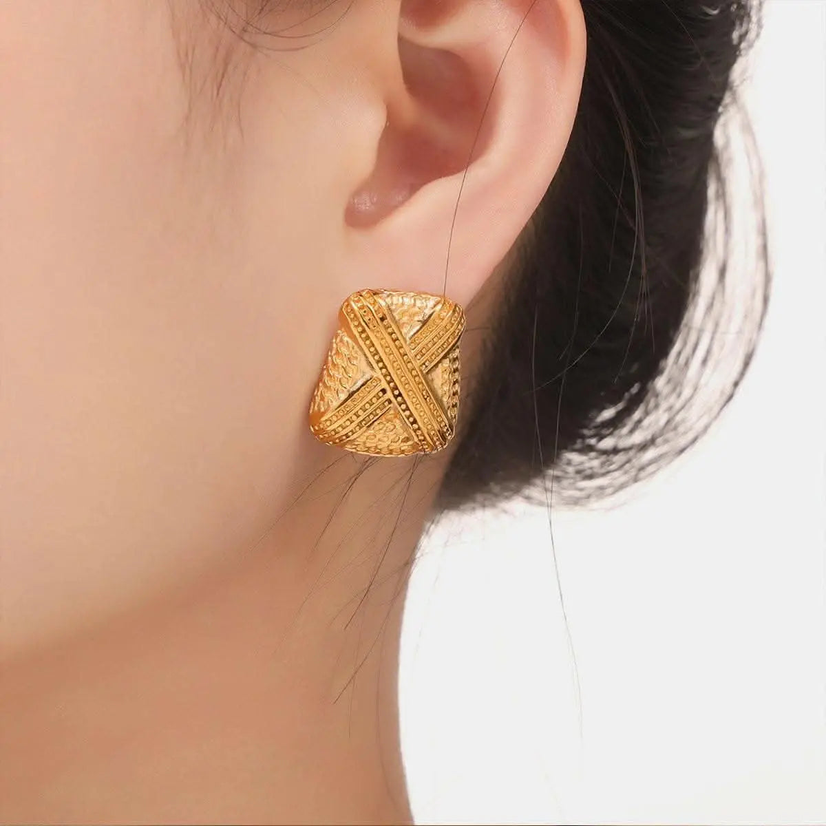 Chic titanium steel geometric earrings - Love Salve