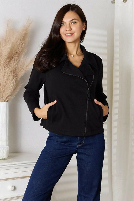Chic zip-up jacket with pockets - Love Salve
