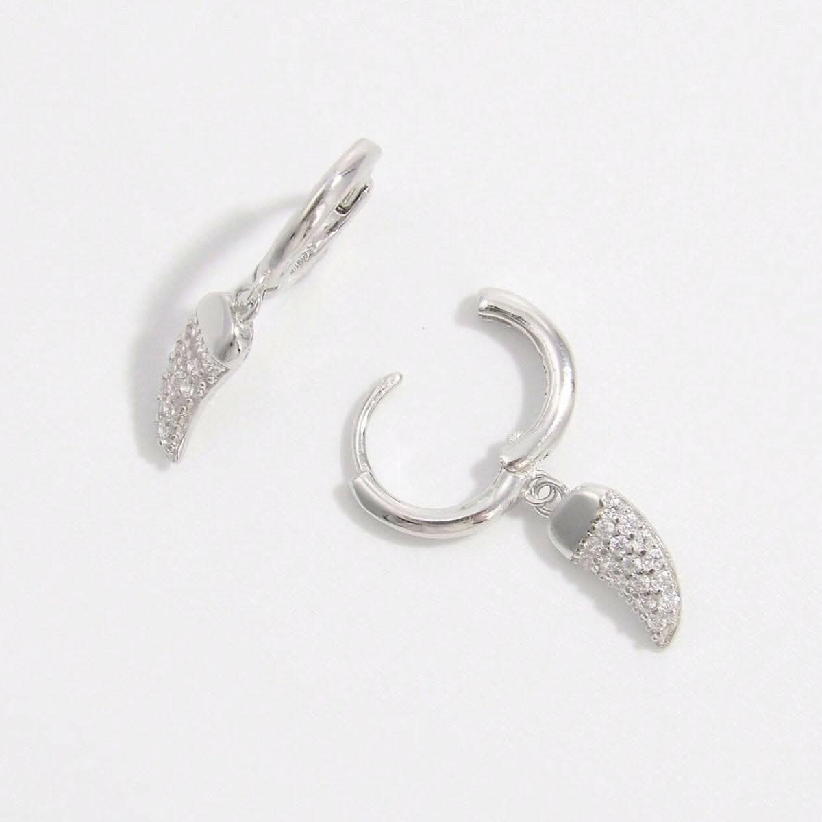 Chili zircon earrings in silver - Love Salve