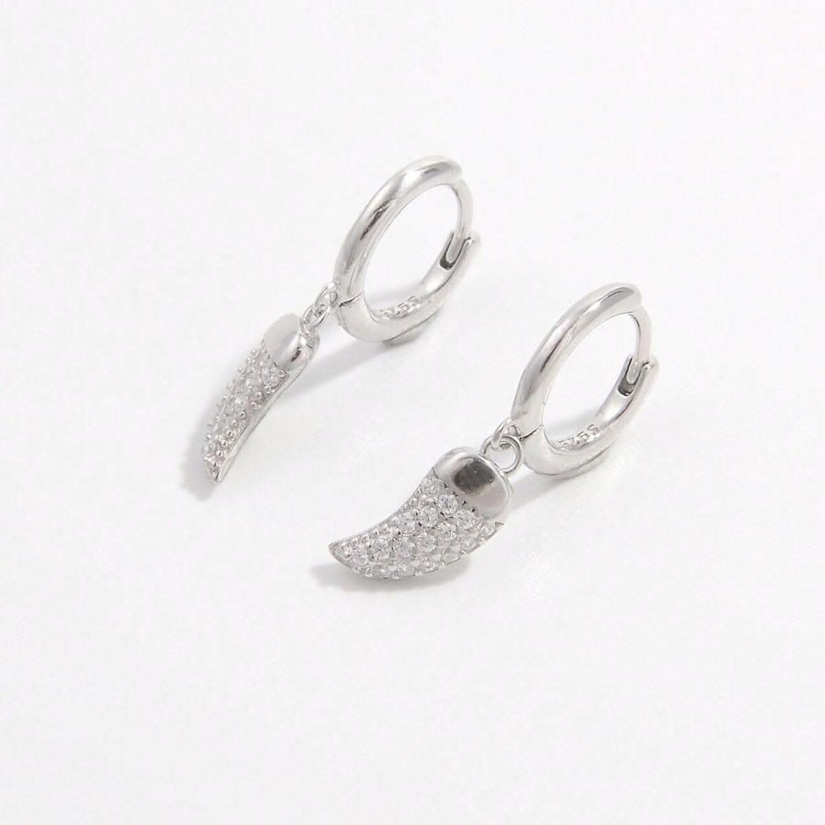 Chili zircon earrings in silver - Love Salve