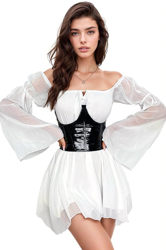 3wishes.com Apparel & Accessories > Dresses - White Lace Lingerie Dress - Premium Quality 3wishes.com