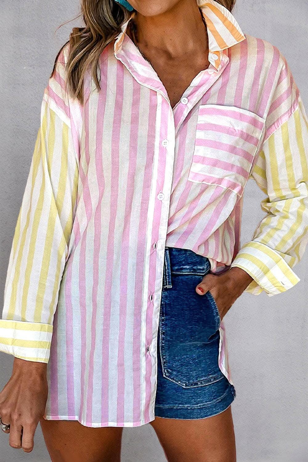 Classic striped button-up shirt - Love Salve