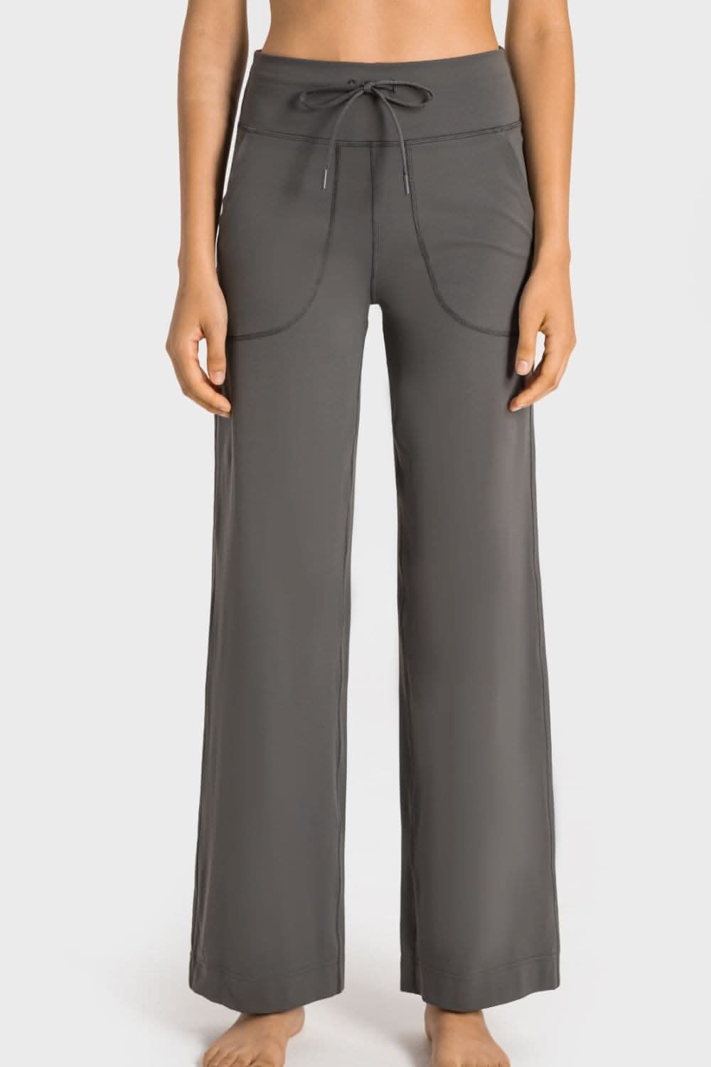 Comfort-fit wide leg pants with pockets - Love Salve