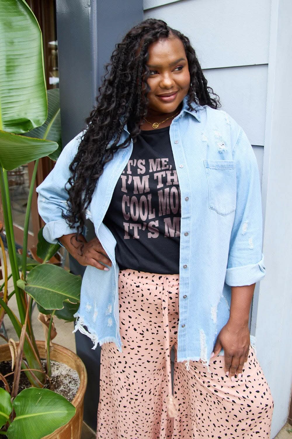 Cool mom round neck tee - cotton - Love Salve