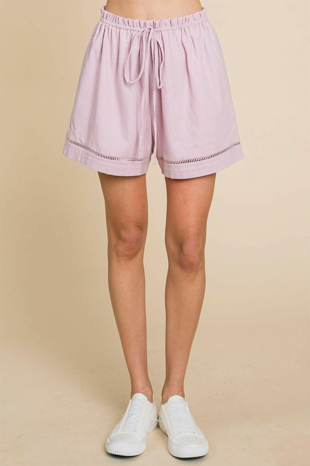 Cotton Bleu by Nu Lab High Waist Drawstring Shorts - Love Salve