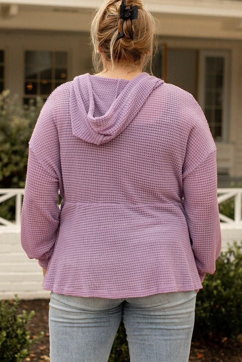 Cozy Plus Size Hooded Knit Top
