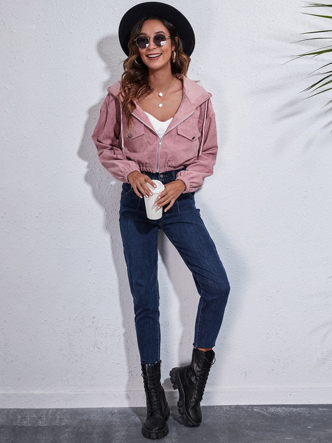 Cozy hooded jacket with pockets - Love Salve