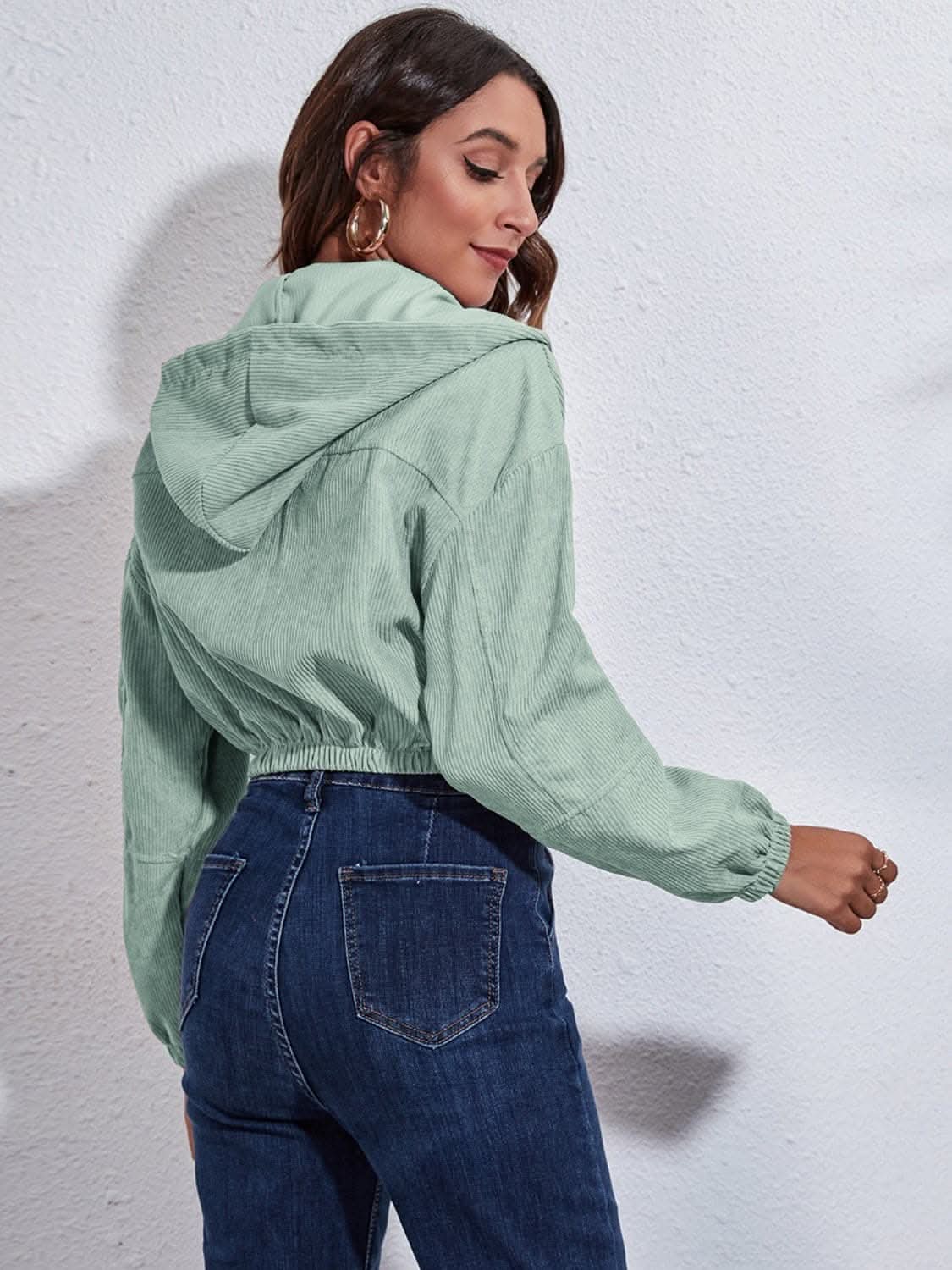 Cozy hooded jacket with pockets - Love Salve