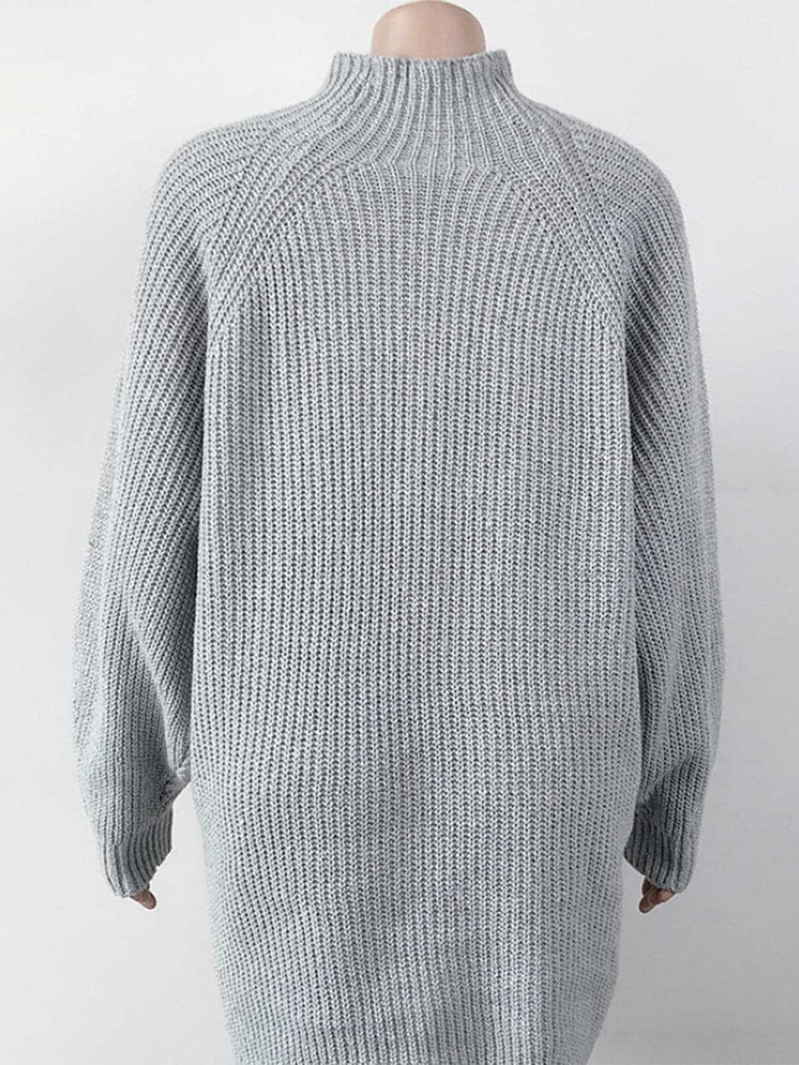 Cozy mock neck sweater dress - Love Salve