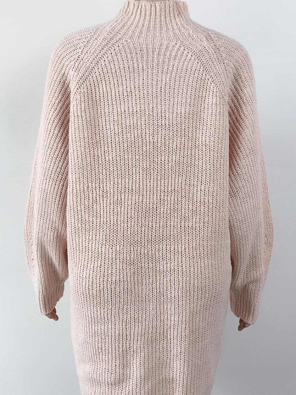 Cozy mock neck sweater dress - Love Salve