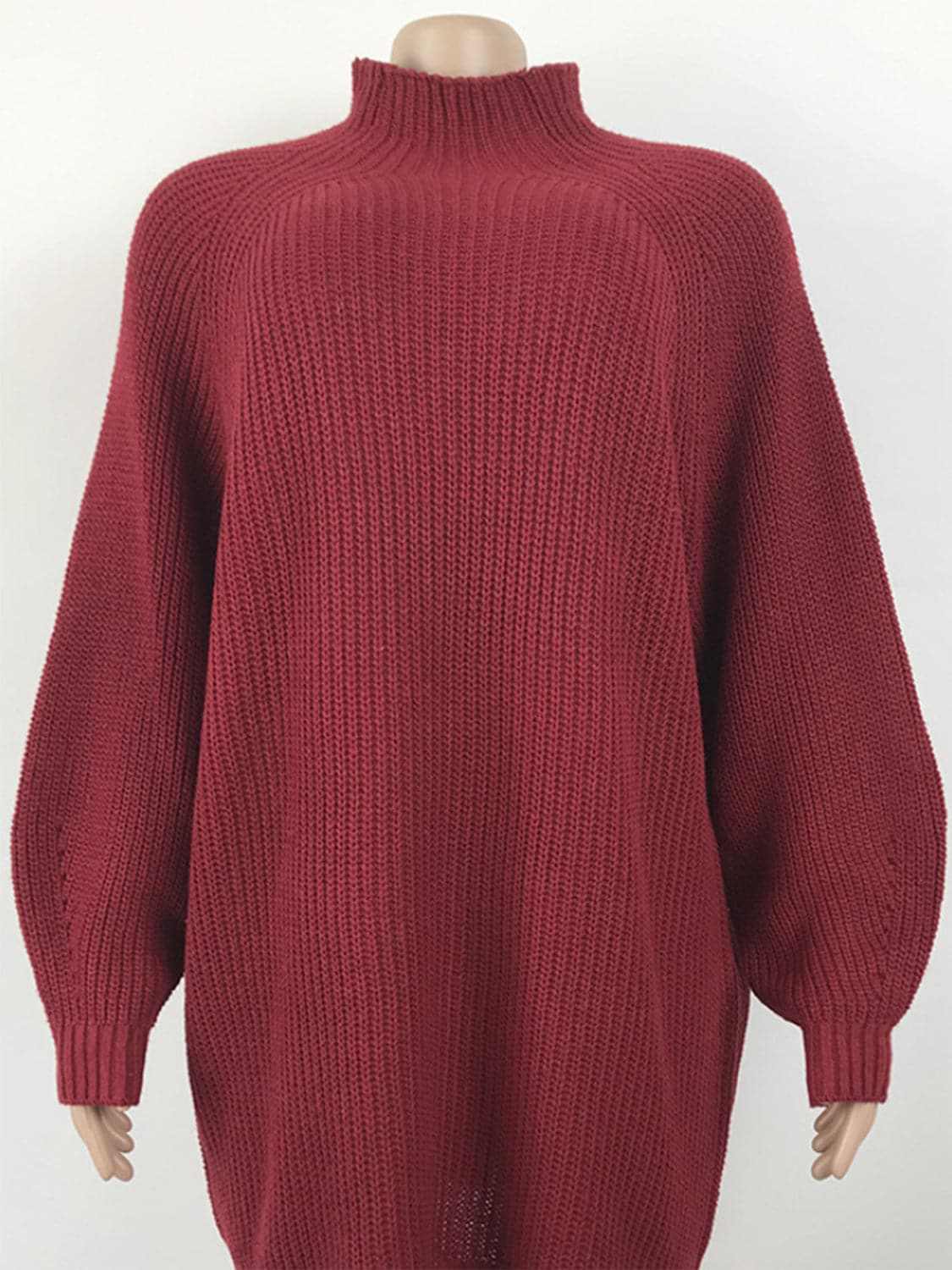 Cozy mock neck sweater dress - Love Salve