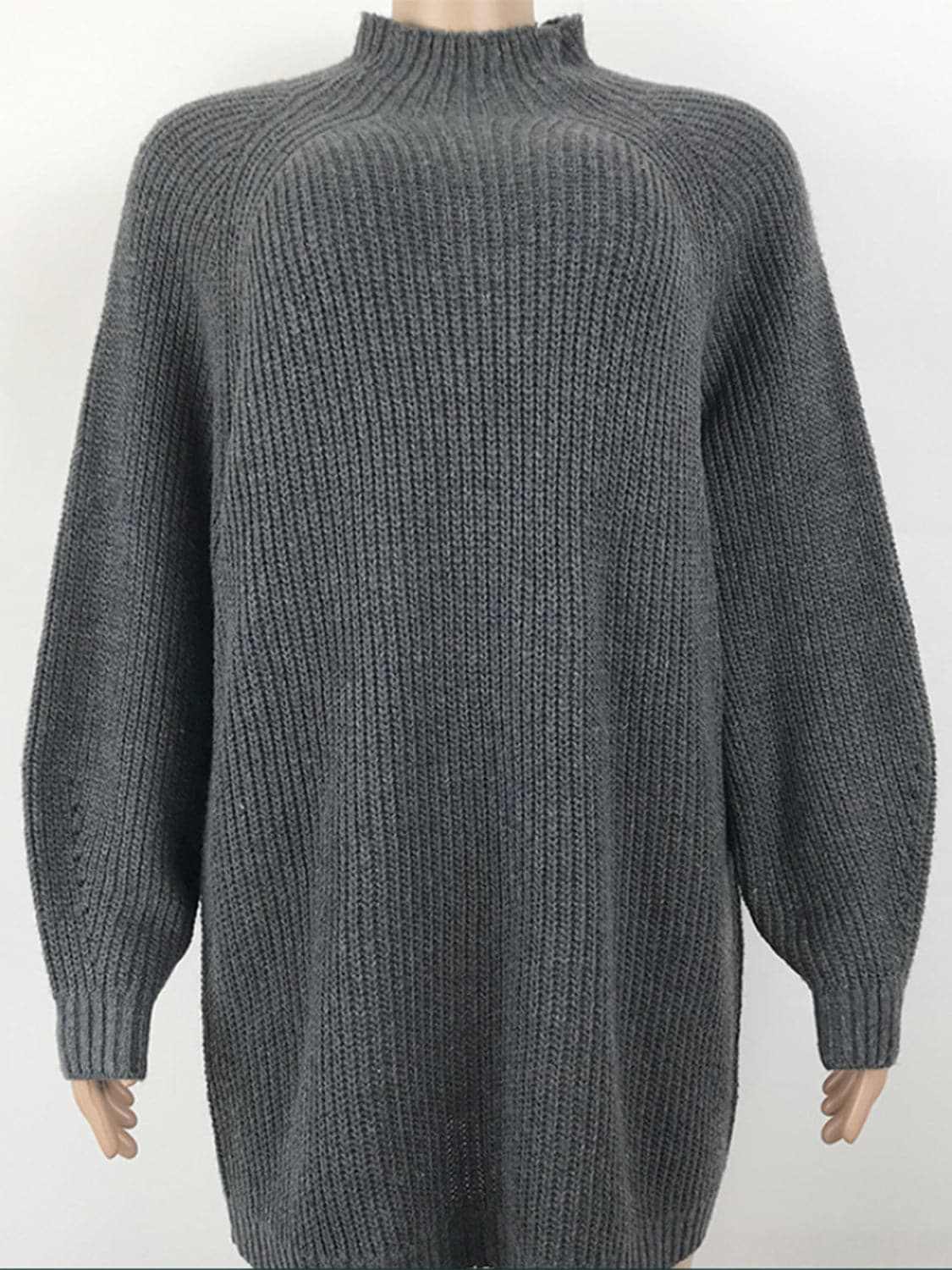 Cozy mock neck sweater dress - Love Salve