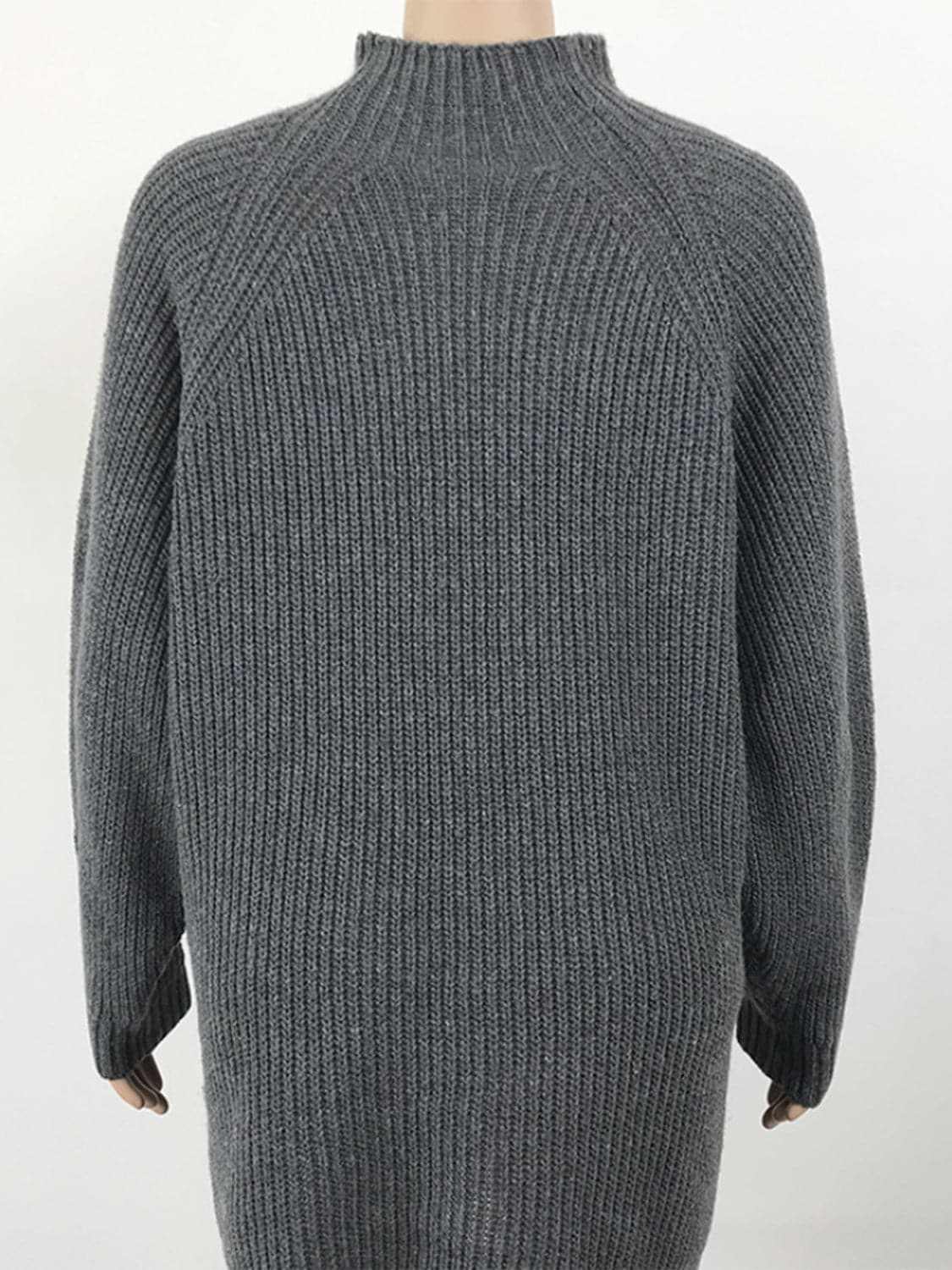 Cozy mock neck sweater dress - Love Salve