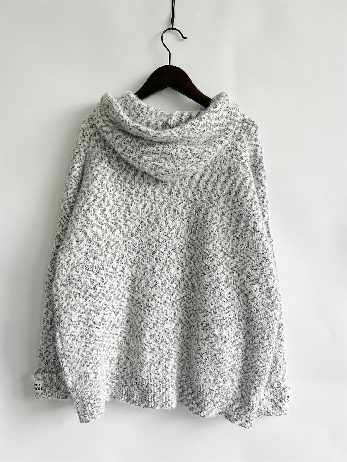 Cozy zip-up hooded sweater with pockets