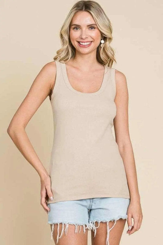 Culture Code ribbed scoop tank - Love Salve