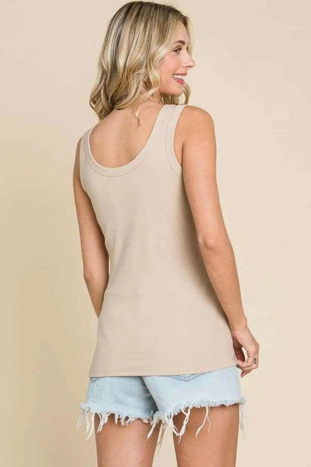 Culture Code ribbed scoop tank - Love Salve