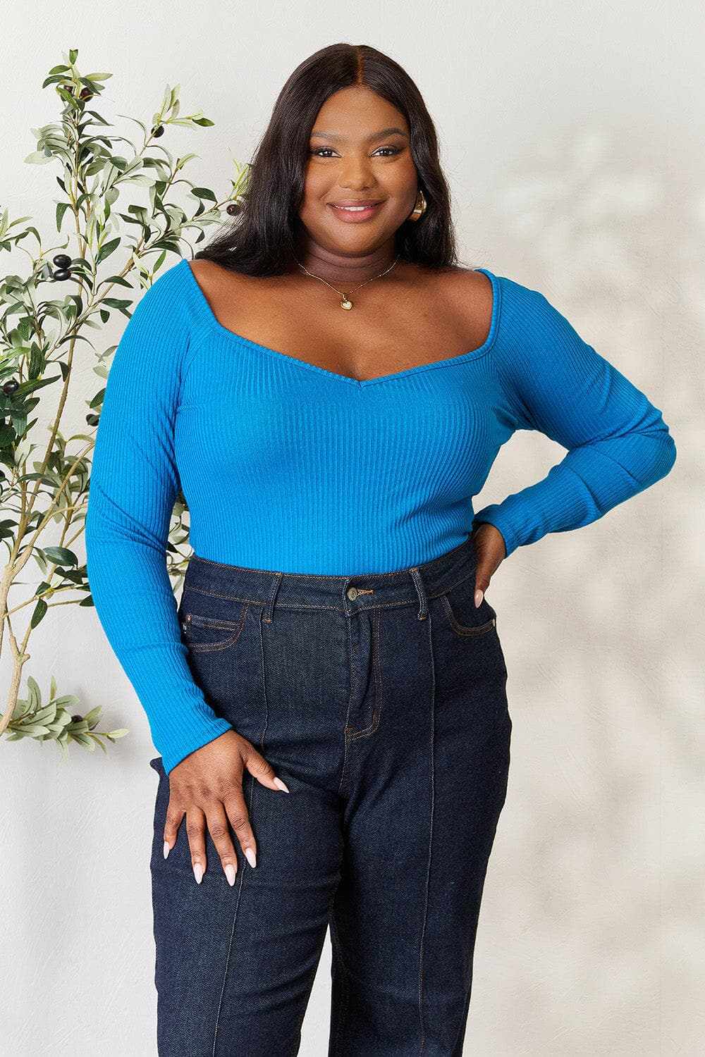 Culture Code ribbed sweetheart top - Love Salve