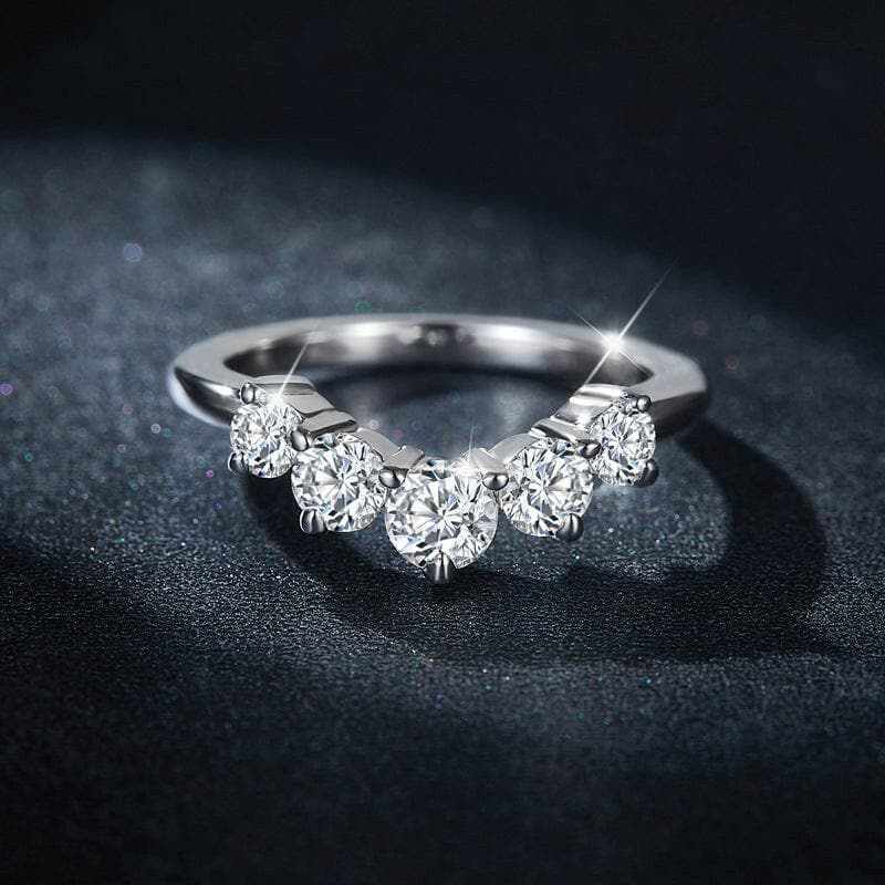 Dazzling Moissanite Silver Ring - Love Salve