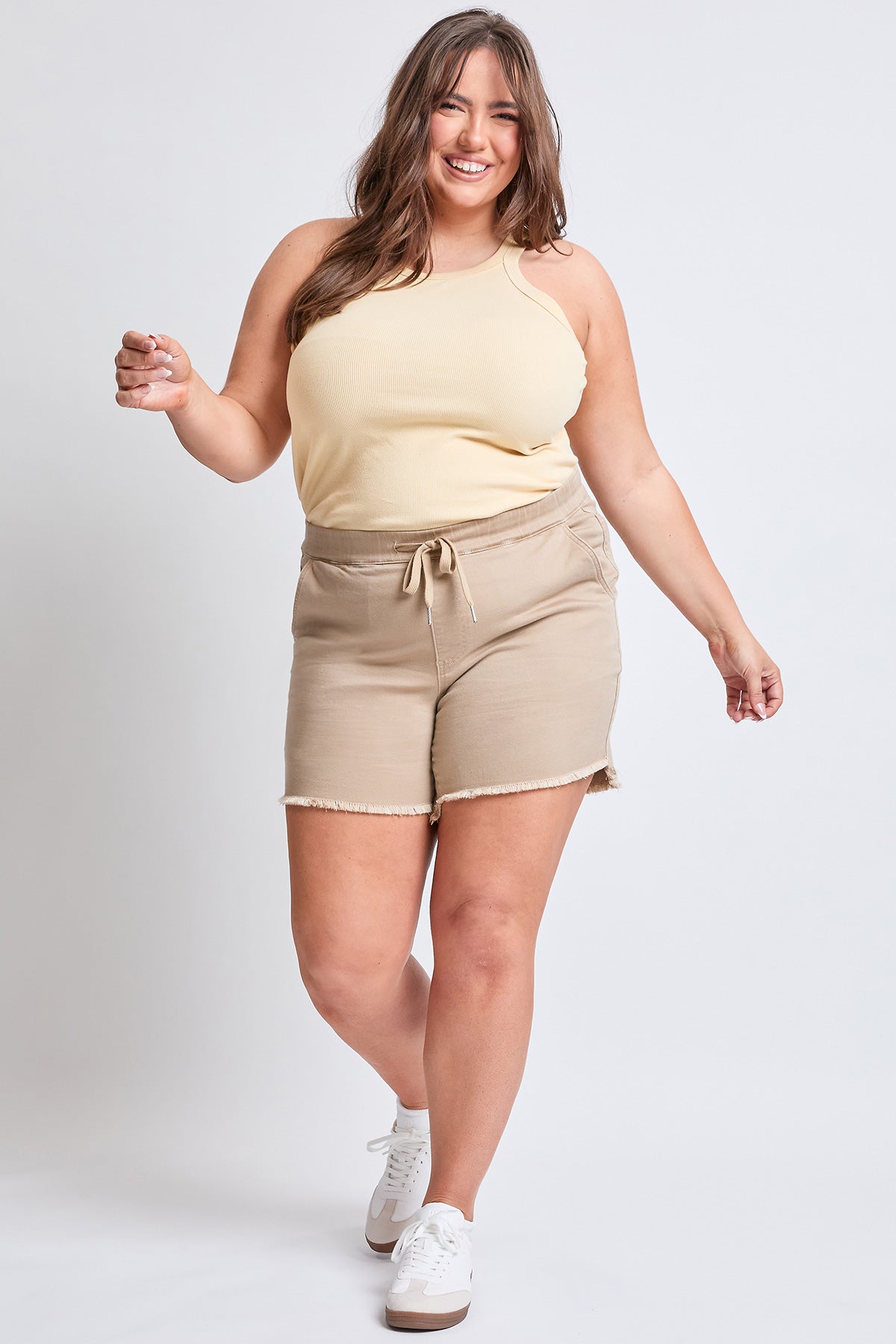 YMI JEANS: Plus Size Frayed Shorts