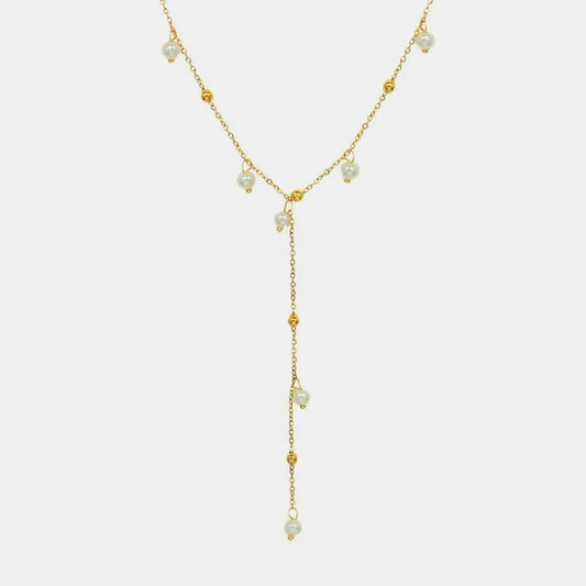 Elegant 18K gold pearl necklace - Love Salve