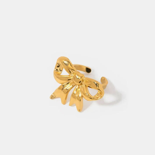 Elegant Gold-Plated Bow Ring - Love Salve