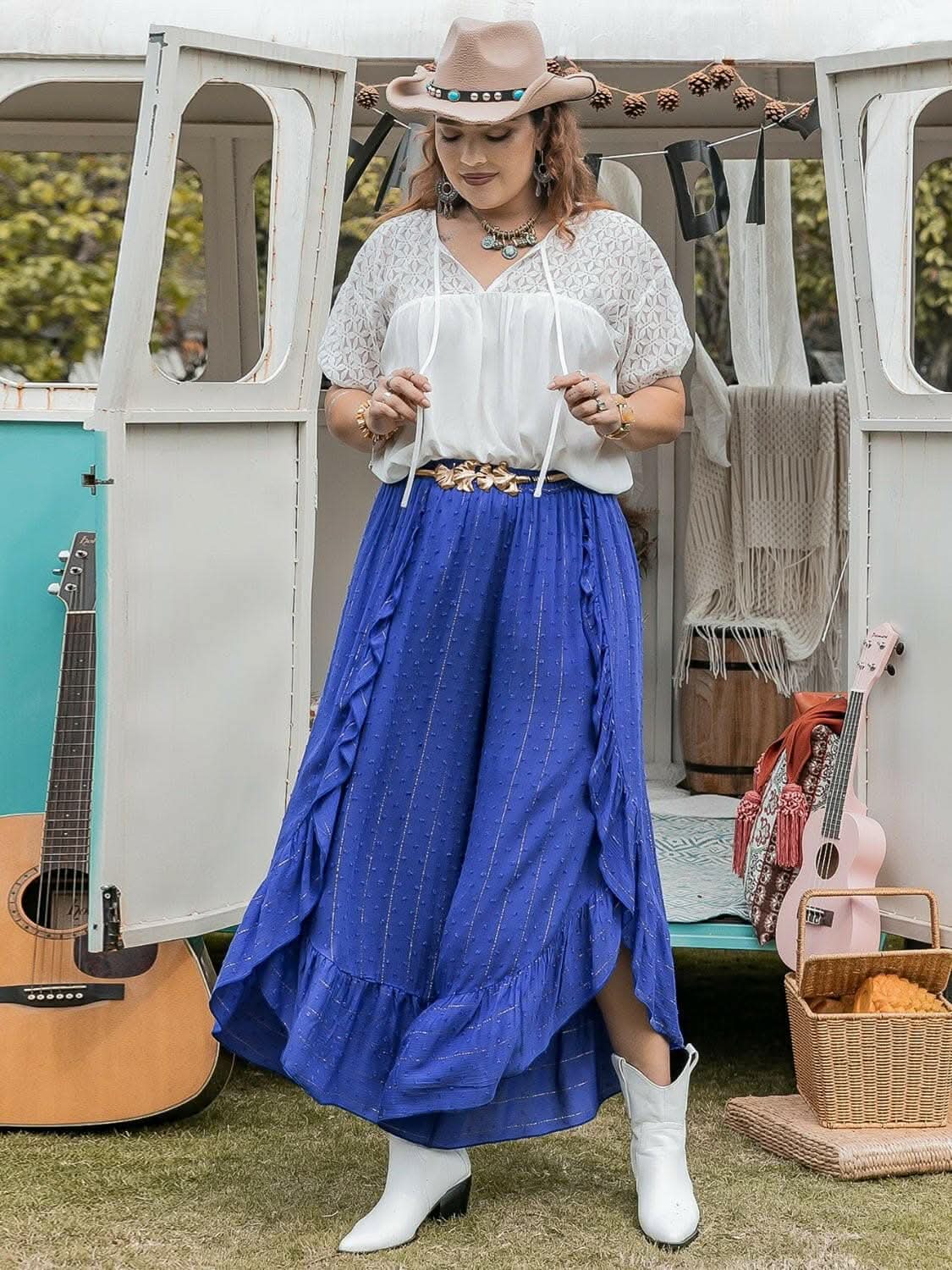Elegant Swiss dot ruffle pants - Love Salve