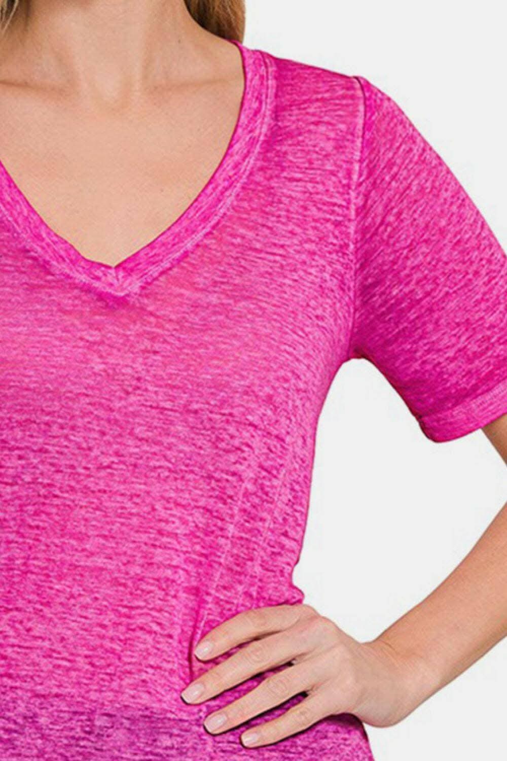 Elegant V-Neck Essential Tee - A Versatile Wardrobe Staple - Love Salve