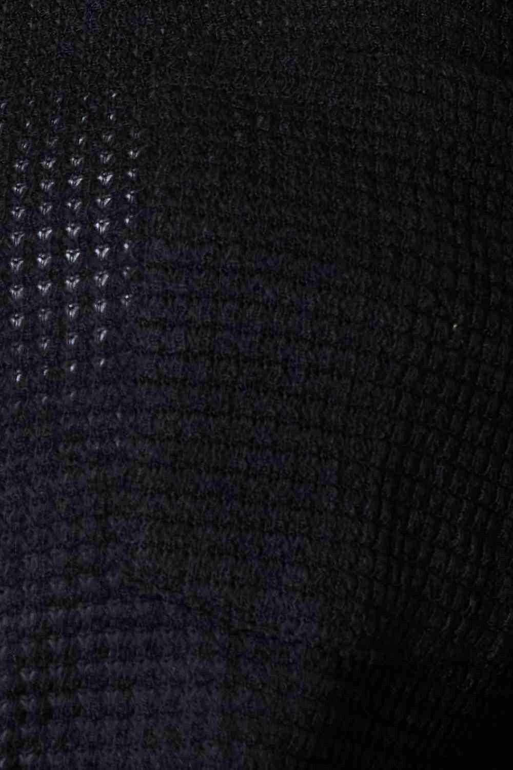 Elegant Waffle-Knit Collared Shirt