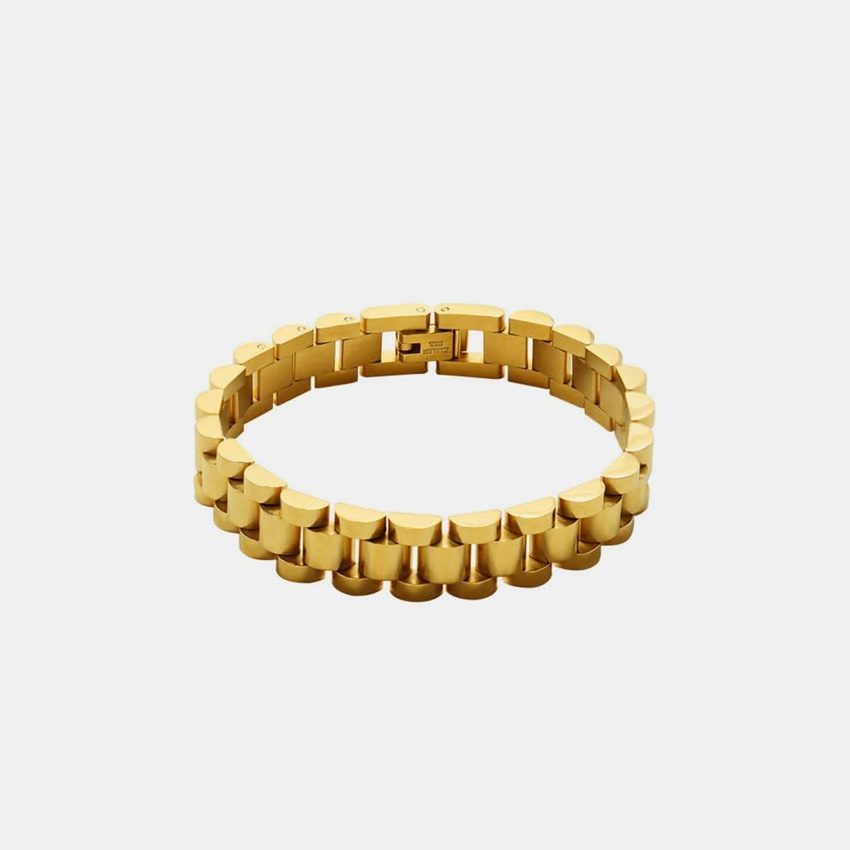 Elegant gold-plated titanium bracelet