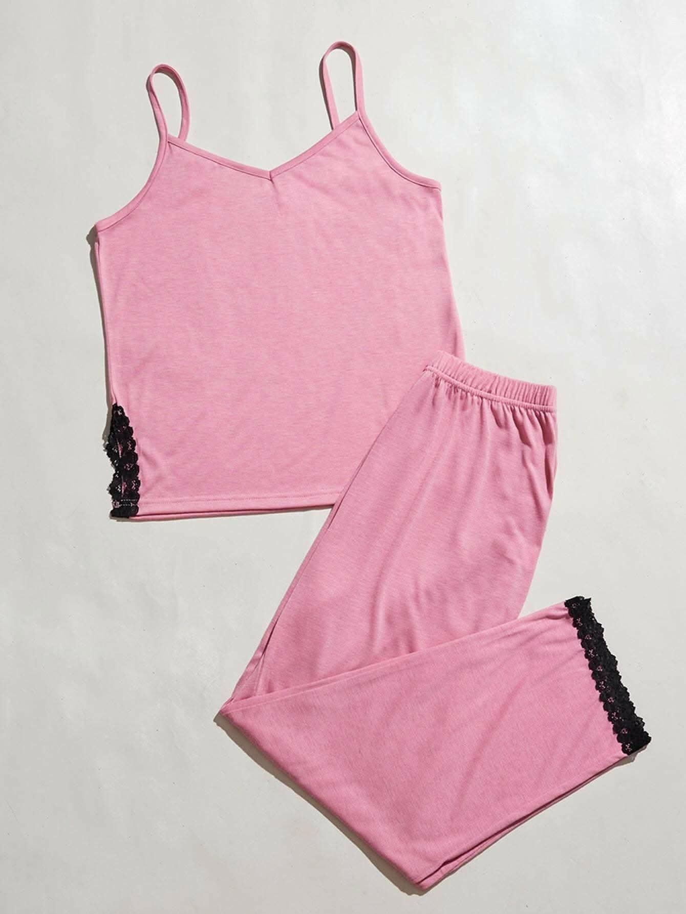 Elegant lace v-neck pajama set - Love Salve