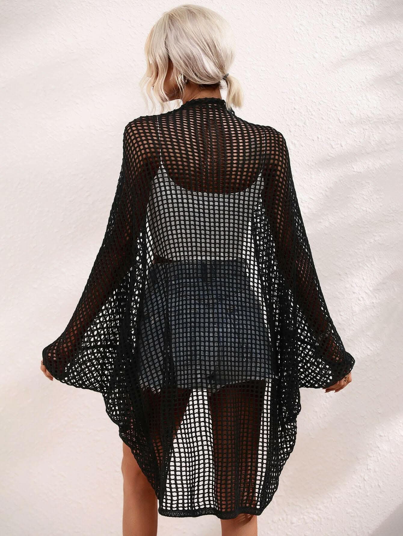 Elegant sheer longline wrap - Love Salve